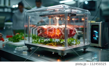 Lab grown meat. Showcasing the future of food...のイラスト素材 [112458325] - PIXTA