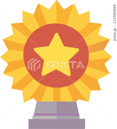 Gleaming Gold Trophy Cup Vector Elevating Recognition to Unparalleled Heights 112460084
