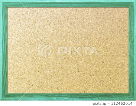 木製フレームの淡い緑青色の枠のある細かいコルクボードの背景画像 112462014