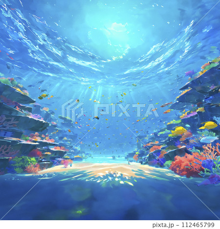 南国の海イラスト 112465799