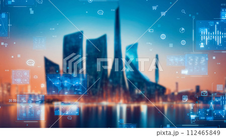 未来都市とテクノロジー 未来都市とテクノロジー 112465849