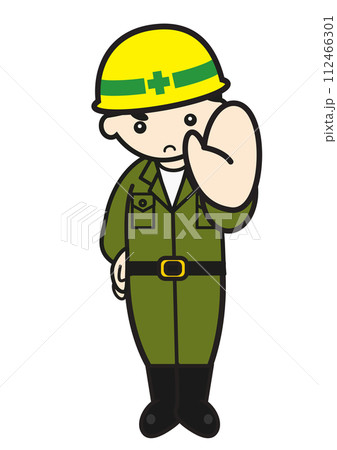 ストップポーズの作業員 ストップポーズの作業員 112466301