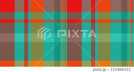 Valentines day check background pattern, romance textile vector seamless. Cotton texture plaid tartan fabric in teal and bright colors. 112466322