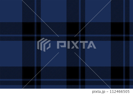 Plaid background, check seamless pattern in blue. Vector fabric texture for textile print, wrapping paper, gift card or wallpaper. Plaid background, check seamless pattern in blue. Vector fabric texture for textile print, wrapping paper, gift card or wallpaper. 112466505