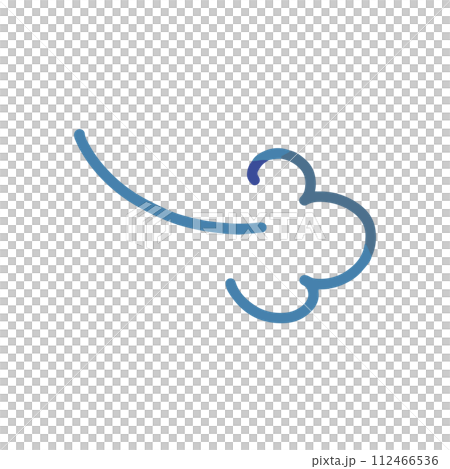 溜息の感情線イメージ　シンプルカラーイラスト 112466536