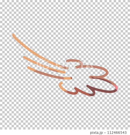 去り際の速さのイメージカラーイラスト　漫符 112466543