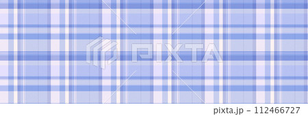 Wool textile pattern fabric, seventies vector background seamless. Fashionable texture plaid check tartan in blue and sea shell colors. 112466727