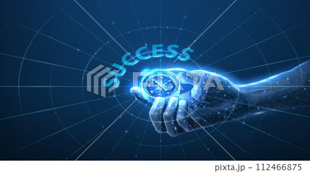 Compass in digital hand. business strategic explorer, Vision crisis, Mission path, Agency creative 112466875
