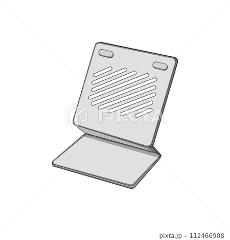 black laptop stand cartoon vector illustration black laptop stand cartoon vector illustration 112466908
