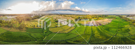 Rice Terrace Aerial Shot. Image of beautiful terrace rice field 112466928