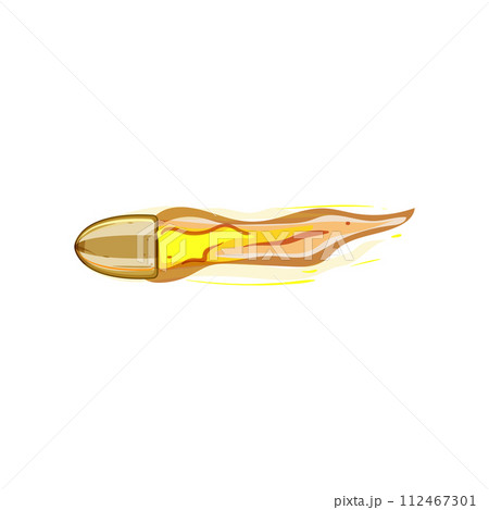 gun bullet flying cartoon vector illustration 112467301