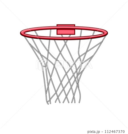 game basketball hoop cartoon vector illustration 112467370