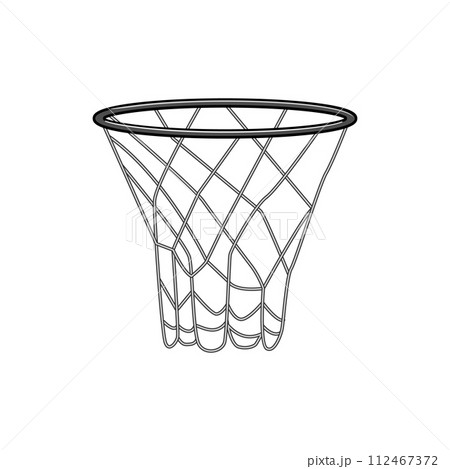 light basketball hoop cartoon vector illustration 112467372