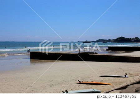 伊勢　国府の浜　サーフィン　サーフスポット　ビーチ　阿児町町国府　サーフボード　伊勢志摩 112467558