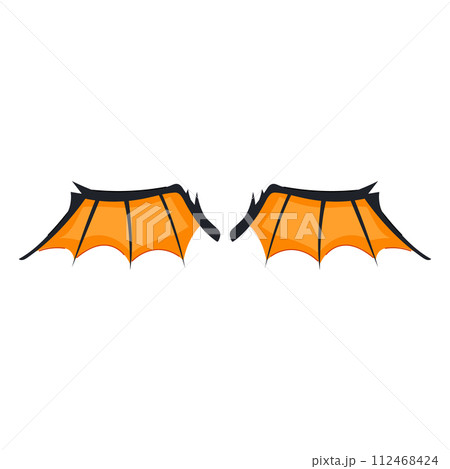 vampire wings dragon cartoon vector illustration 112468424