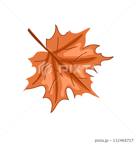 autumn maple leaf cartoon vector illustration autumn maple leaf cartoon vector illustration 112468727