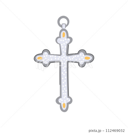 jesus cross christian cartoon vector illustration 112469032