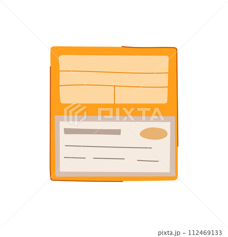 cheque checkbook cartoon vector illustration 112469133