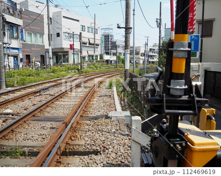 世田谷線の線路 112469619