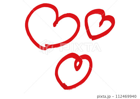 Red hearts isolated on white background Red hearts isolated on white background 112469940