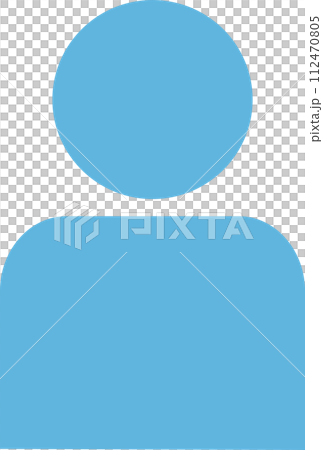 Person pictogram silhouette icon upper body avatar 112470805