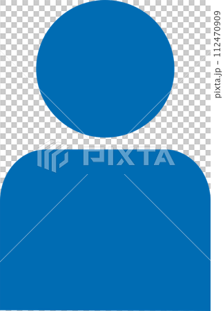 Person pictogram silhouette icon upper body avatar 112470909