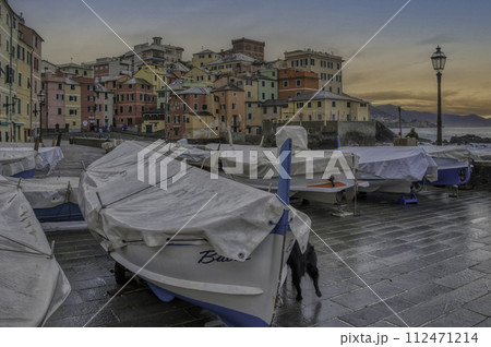 Boccadasse Twilight Boat Ensemble Italy 112471214