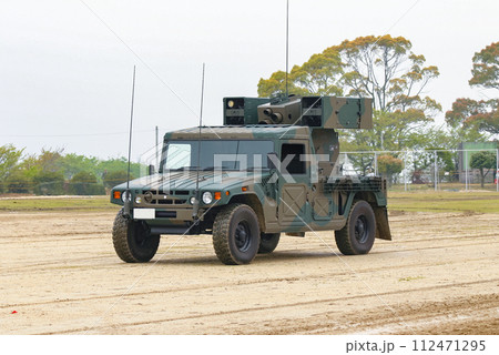 訓練展示に参加する陸上自衛隊 93式近距離地対空誘導弾 訓練展示に参加する陸上自衛隊 93式近距離地対空誘導弾 112471295