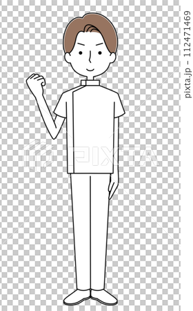 Guts pose chiropractor illustration Guts pose chiropractor illustration 112471469