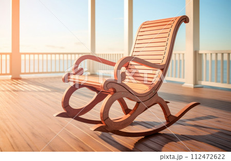 Rocking Chair on Porch 112472622