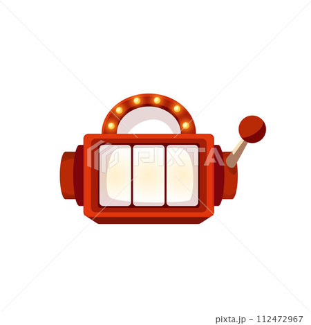 Top-view casino slot machine vector illustration 112472967