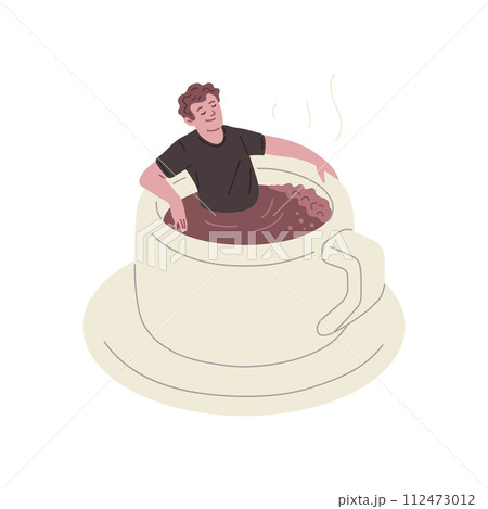 Serene coffee break vector illustration 112473012