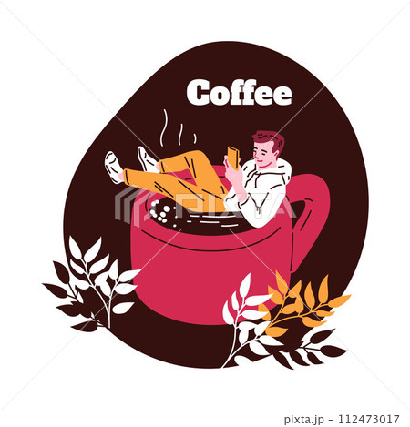Casual coffee time vector illustration 112473017