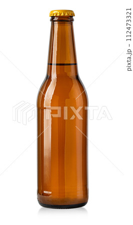 brown beer bottle isolated brown beer bottle isolated 112473321