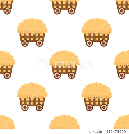 seamless pattern with hay 112473490