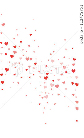 Red hearts scattered on white background. 112475751