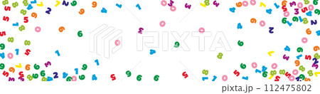 Falling colorful numbers. Math study concept with flying digits. 112475802