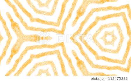 Medallion seamless pattern. Yellow symmetrical Medallion seamless pattern. Yellow symmetrical 112475883