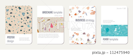 Notebook cover design. Terrazzo abstract 112475940