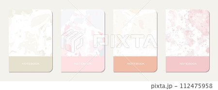 School diary cover design. Terrazzo abstract 112475958