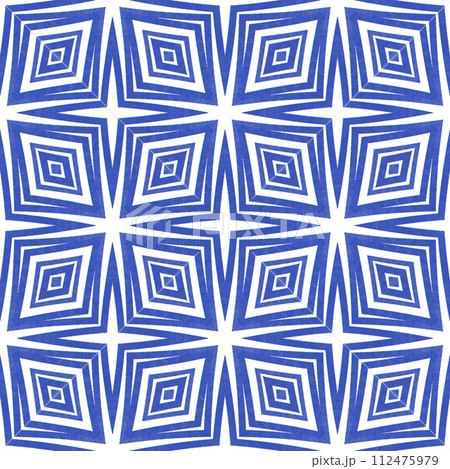 Textured stripes pattern. Indigo symmetrical Textured stripes pattern. Indigo symmetrical 112475979