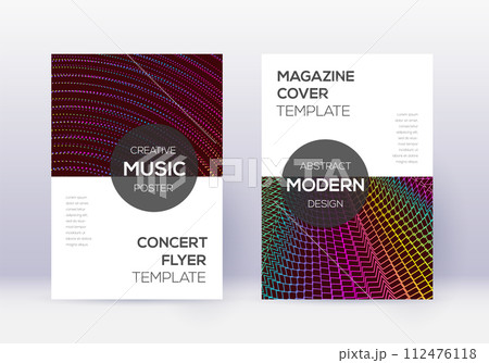 Modern cover design template set. Rainbow abstract 112476118