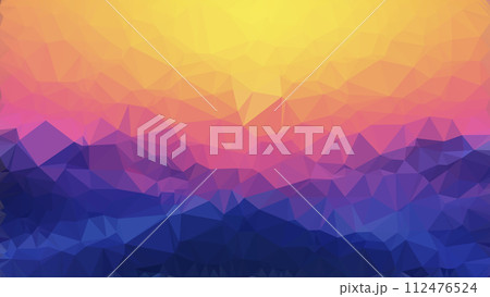 Low poly abstract colorful background with yellow, pink, blue color 112476524