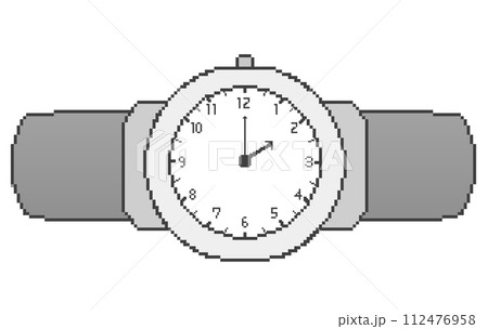 2時の腕時計_ドット絵 2時の腕時計_ドット絵 112476958