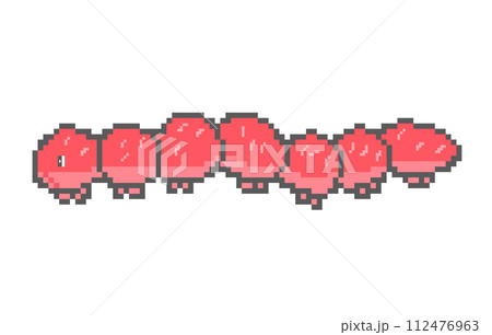 毛虫_ドット絵(赤) 毛虫_ドット絵(赤) 112476963