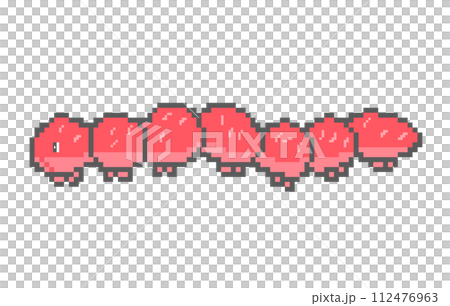 毛虫_ドット絵(赤) 毛虫_ドット絵(赤) 112476963