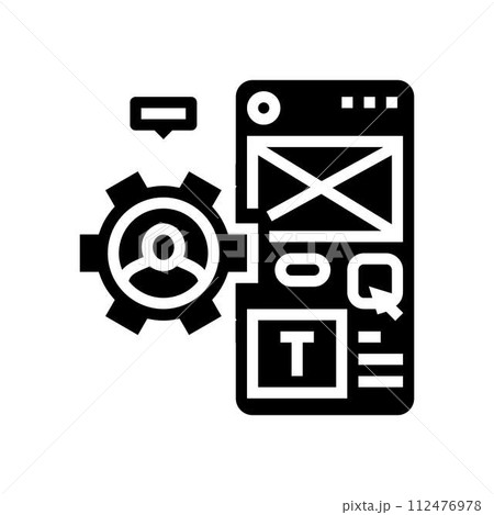 user centered design ucd glyph icon vector illustration 112476978