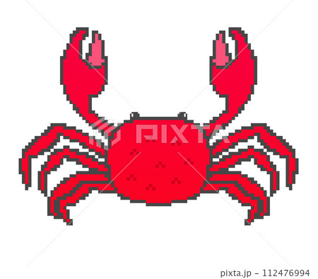 カニ_ドット絵(赤) 112476994