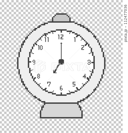 7時の時計_ドット絵 7時の時計_ドット絵 112477036