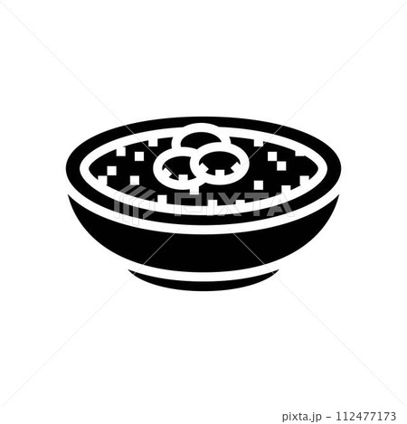 clam chowder sea cuisine glyph icon vector illustration 112477173